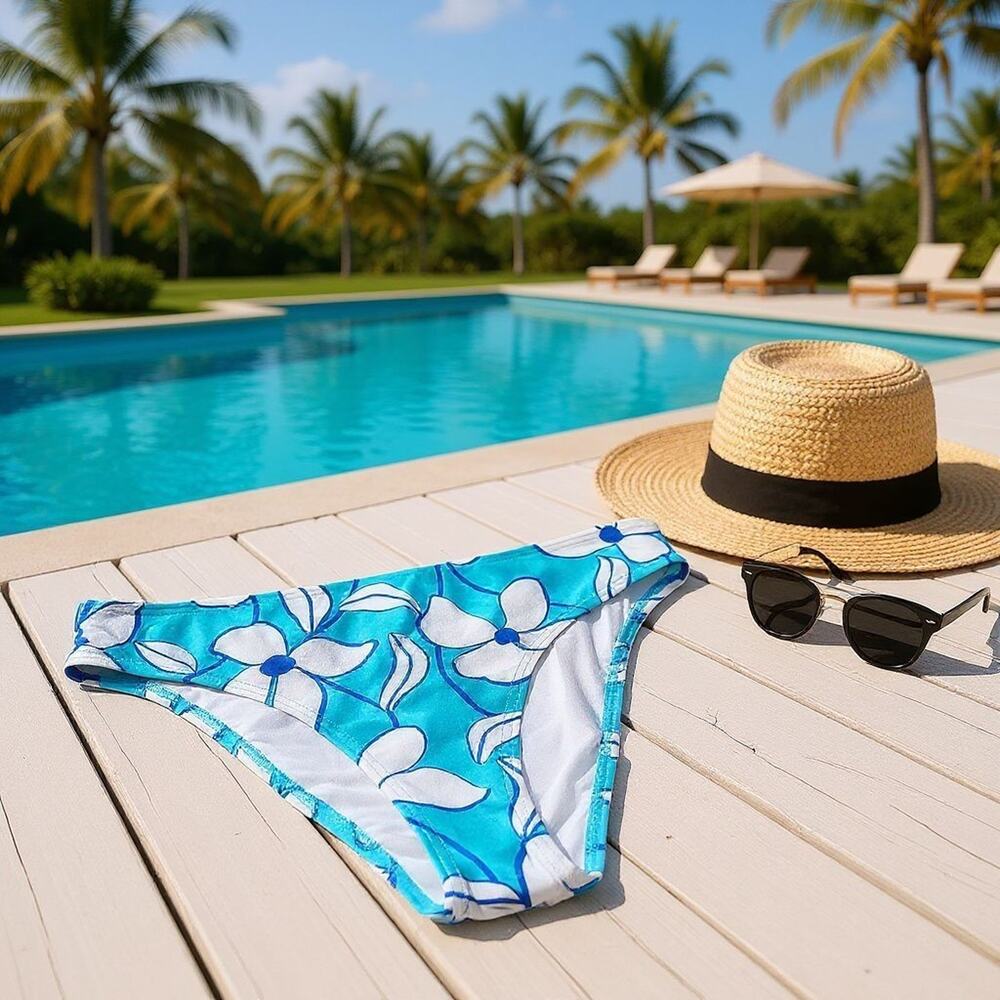 Kate Spade Floral Vines Classic Bikini Bottom Medium Tall NEW‎